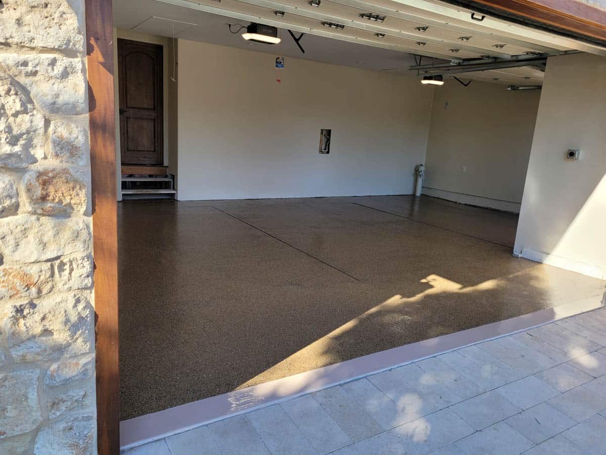 Epoxy flakes residential