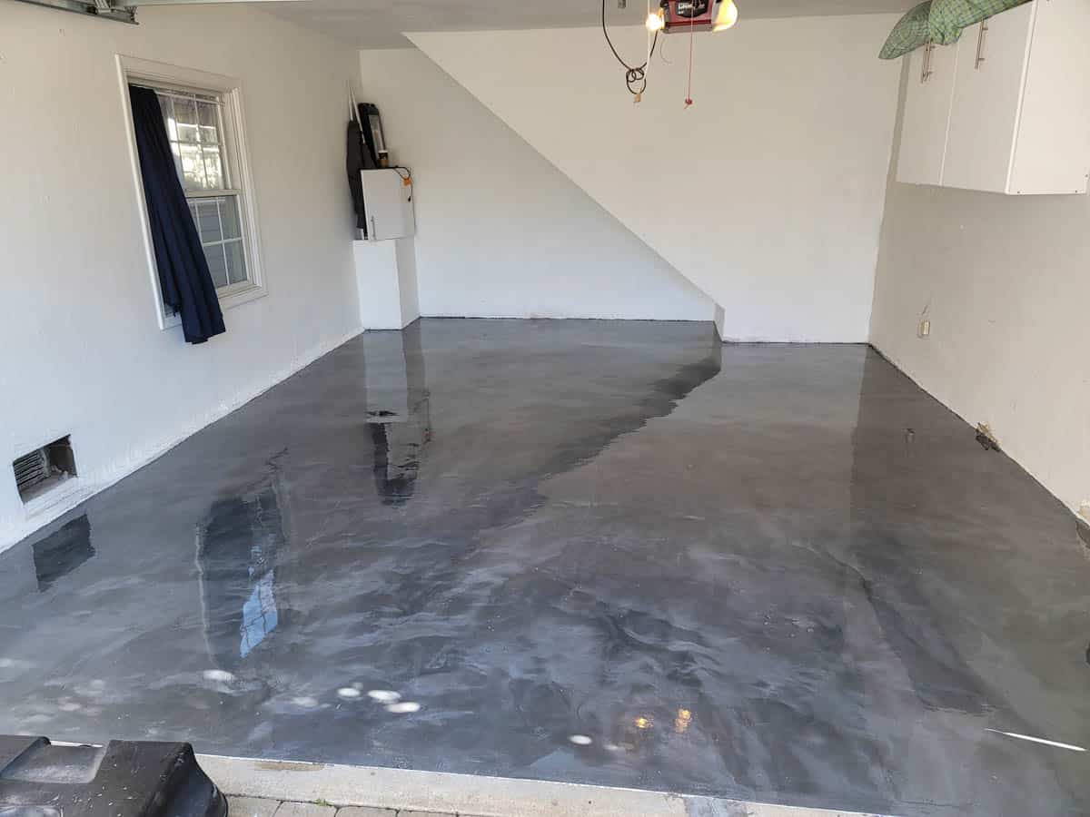 Metallic epoxy residential
