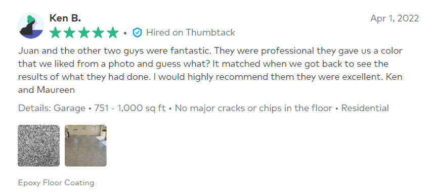 Customer review