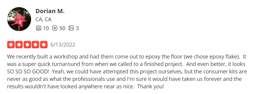 Customer review